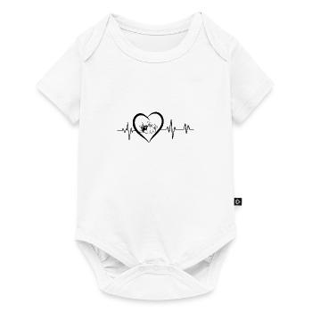 heartbeat bowling - Baby Premium short-sleeve bodysuit - white - Front