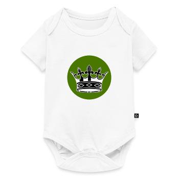 krone 1 - Baby Premium Kurzarmbody - Weiß - Vorne