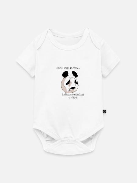 Morgenkaffee (englische Version) - Baby Premium Kurzarmbody - Weiß