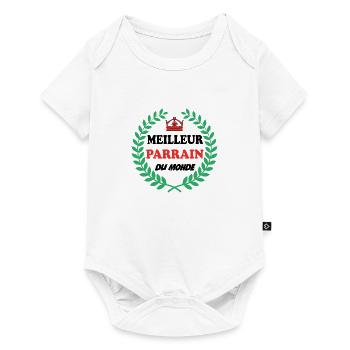 MEILLEUR PARRAIN DU MONDE - Body à manches courtes Premium Bébé - blanc - Devant