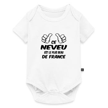 BESTER NEFFE - Baby Premium Kurzarmbody - Weiß - Vorne