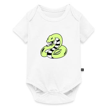 snake 02 - Baby Premium Kurzarmbody - Weiß - Vorne