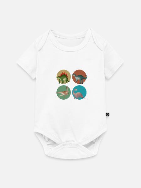 Dinosaurier-Entdecker - Baby Premium Kurzarmbody - Weiß