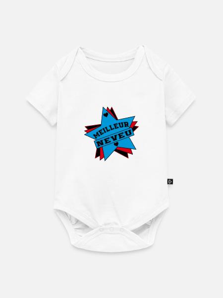 BESTER NEFFE - Baby Premium Kurzarmbody - Weiß