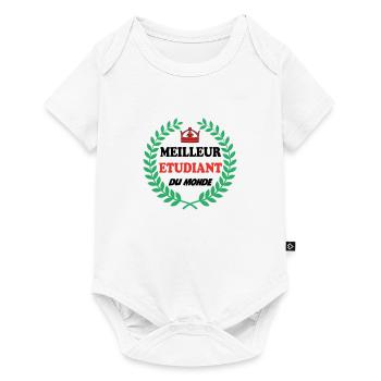 MEILLEUR ETUDIANT DU MONDE - Body à manches courtes Premium Bébé - blanc - Devant