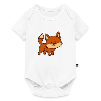 fuchs - Baby Premium Kurzarmbody - Weiß - Vorne