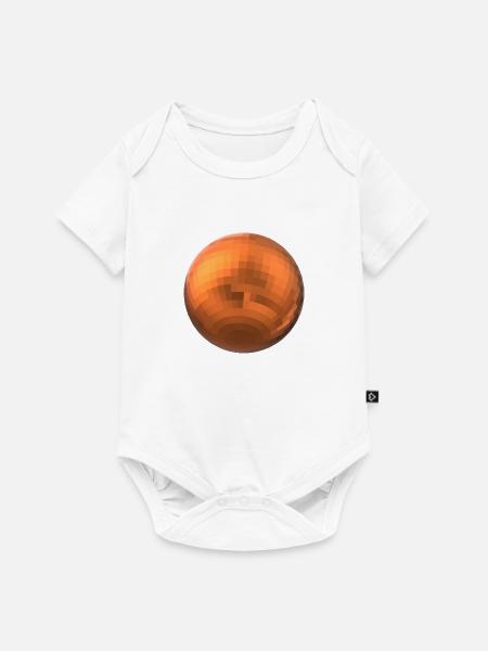 Orangefarbene Kugel - Baby Premium Kurzarmbody - Weiß