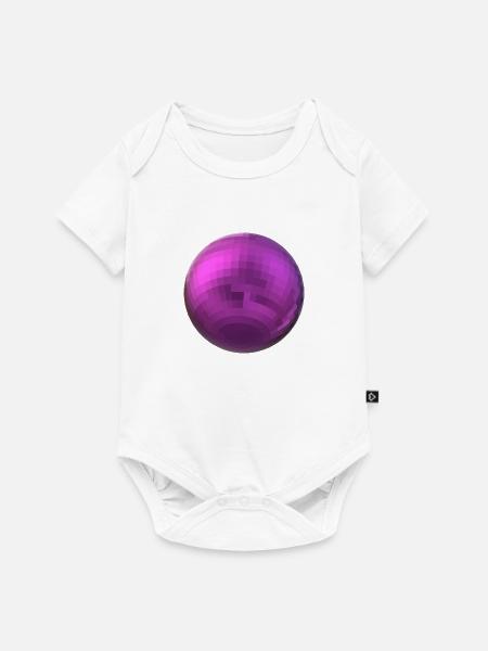 Lila Kugel - Baby Premium Kurzarmbody - Weiß