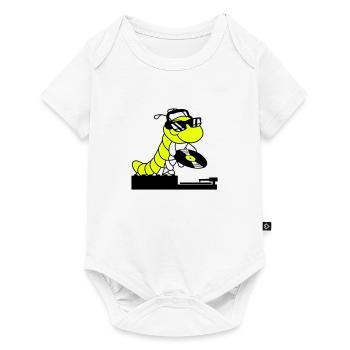 DJ Caterpillar Record Mixer Party Club Music - Baby Premium short-sleeve bodysuit - white - Front