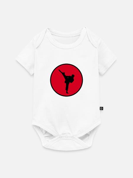 karate fighter - Baby Premium Kurzarmbody - Weiß