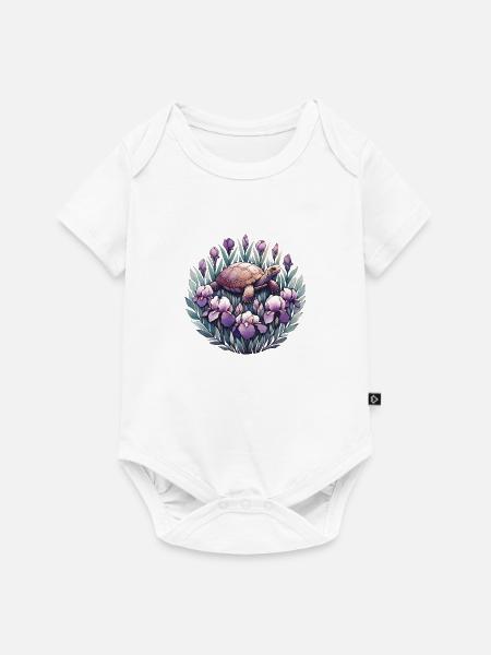 Dosenschildkröte mit Iris - Baby Premium Kurzarmbody - Weiß