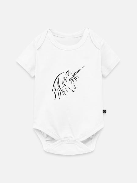 unicorn - Baby Premium Kurzarmbody - Weiß