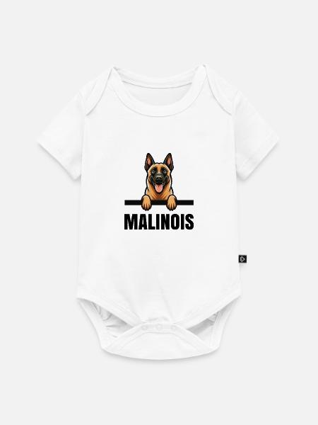 Belgischer Malinois Belgischer Malinois - Baby Premium Kurzarmbody - Weiß