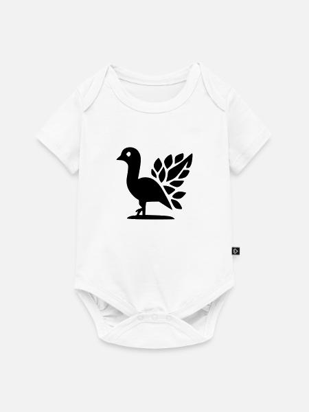 Pfau - Baby Premium Kurzarmbody - Weiß
