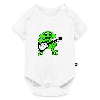Frog Frog Plays Guitar Music Guitarist - Baby Premium short-sleeve bodysuit - white - Front