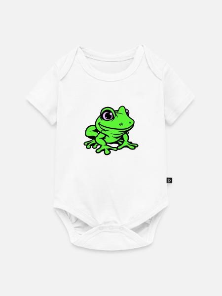 frosch comic - Baby Premium Kurzarmbody - Weiß