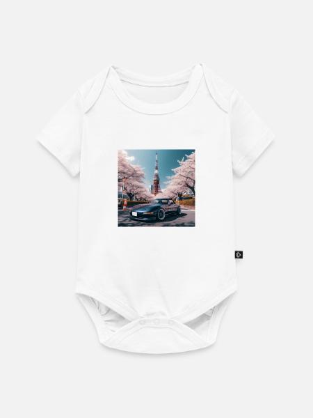 JDM Tower - Baby Premium Kurzarmbody - Weiß