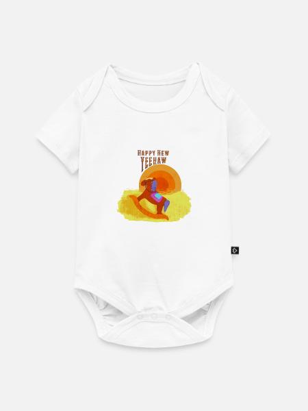 Happy New Year Western - Baby Premium Kurzarmbody - Weiß
