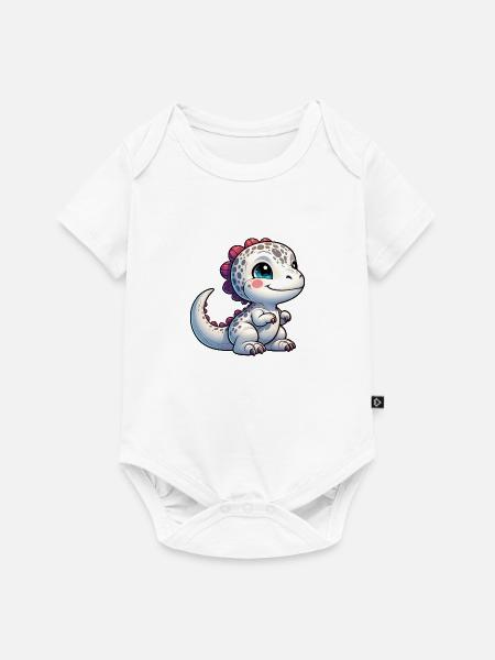 Kleiner Dinosaurier - Baby Premium Kurzarmbody - Weiß
