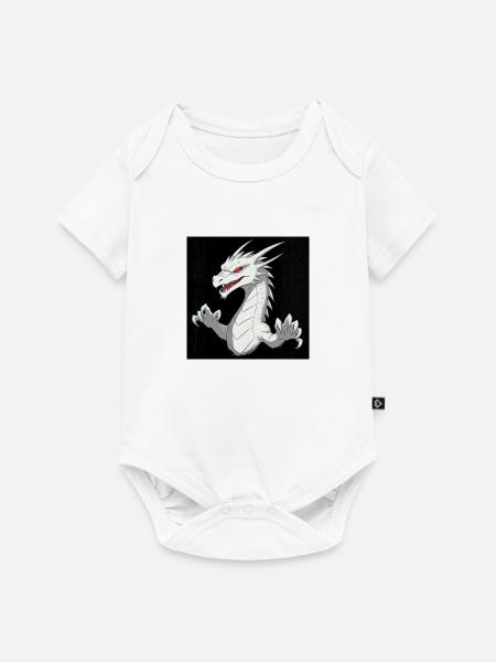Strahlender weißer Drache - Baby Premium Kurzarmbody - Weiß