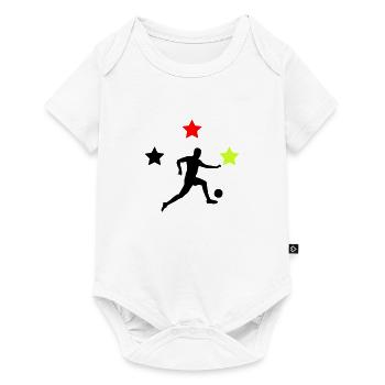fußballer germany - Baby Premium Kurzarmbody - Weiß - Vorne