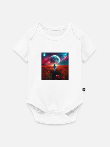 Walking astronaut - Baby Premium Kurzarmbody - Weiß