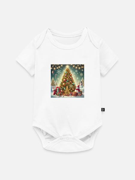 Christmas tree - Baby Premium Kurzarmbody - Weiß