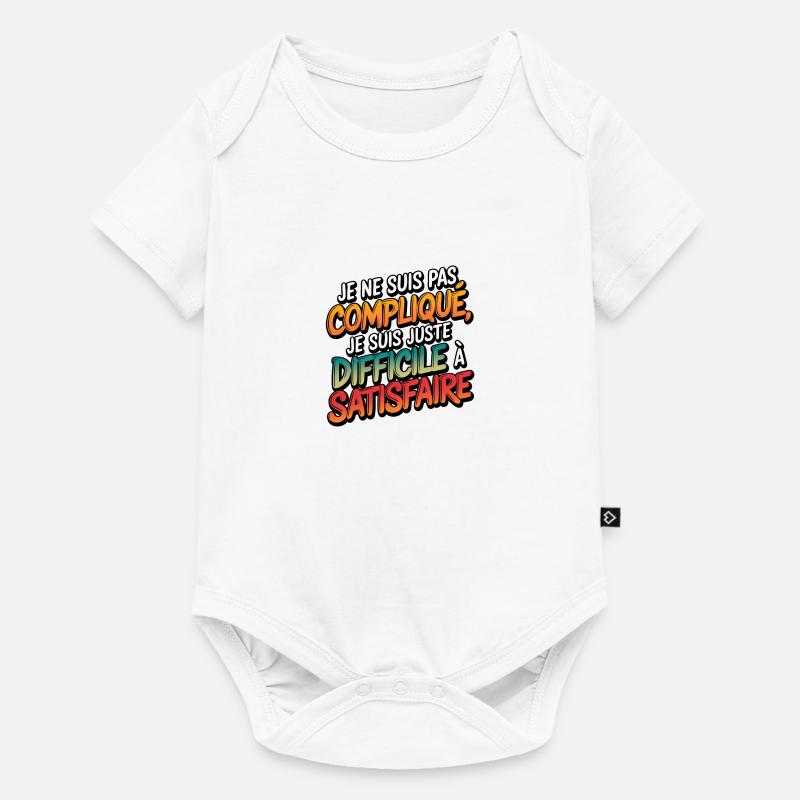 I'm not complicated, I'm just difficult - Baby Premium short-sleeve bodysuit - white