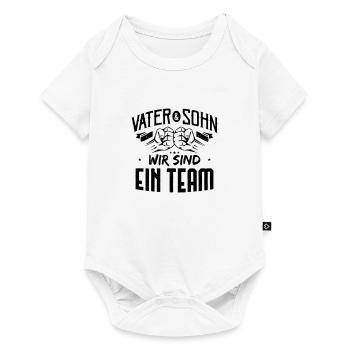 Father and son, we are a team - Baby Premium short-sleeve bodysuit - white - Front