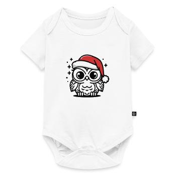 Sweet owl Christmassy - Baby Premium short-sleeve bodysuit - white - Front