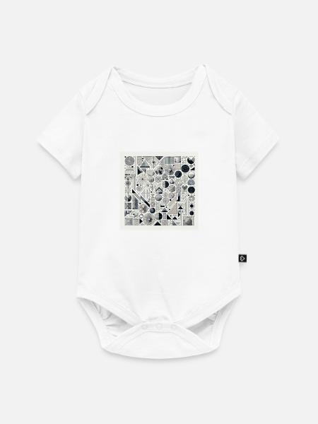 Geometrisches Muster - Baby Premium Kurzarmbody - Weiß