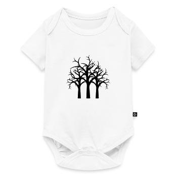 Trees Bare Winter Autumn Forest Halloween Silhouette - Baby Premium short-sleeve bodysuit - white - Front