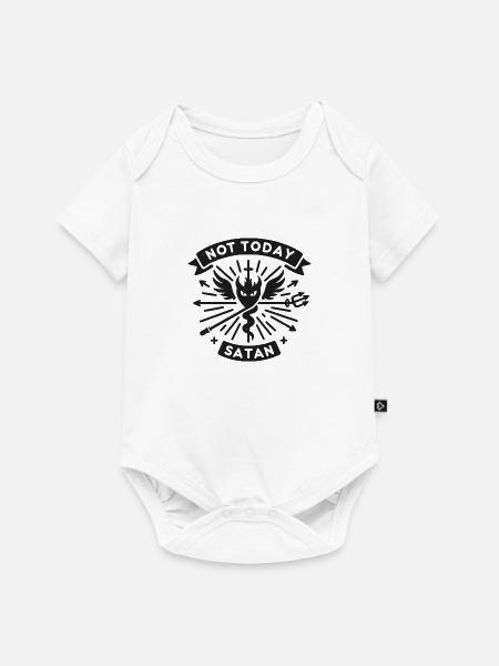 Nicht heute Satan - Baby Premium Kurzarmbody - Weiß