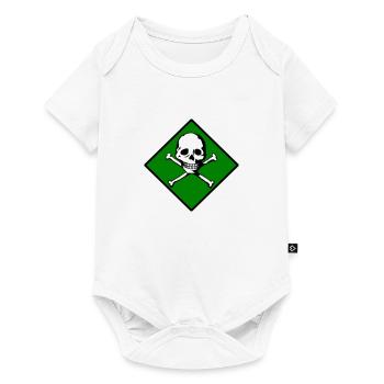 Schädel und Knochen - Baby Premium Kurzarmbody - Weiß - Vorne