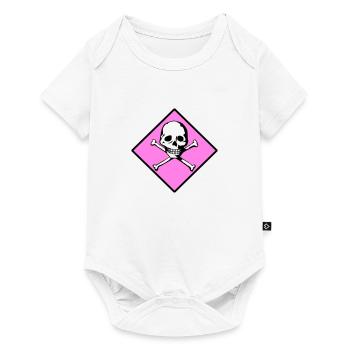 Crâne et os - Body à manches courtes Premium Bébé - blanc - Devant