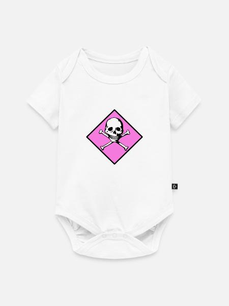 Schädel und Knochen - Baby Premium Kurzarmbody - Weiß