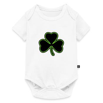 Shamrock Three Leaves Lucky Symbol Green Plant - Baby Premium short-sleeve bodysuit - white - Front