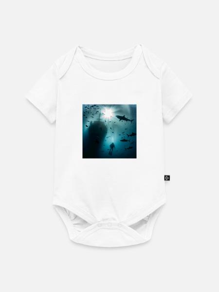 Einsamer Taucher - Baby Premium Kurzarmbody - Weiß