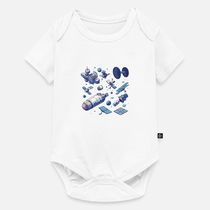 Stations spatiales modulaires : l’avenir de l’exploration spatiale - Body à manches courtes Premium Bébé - blanc