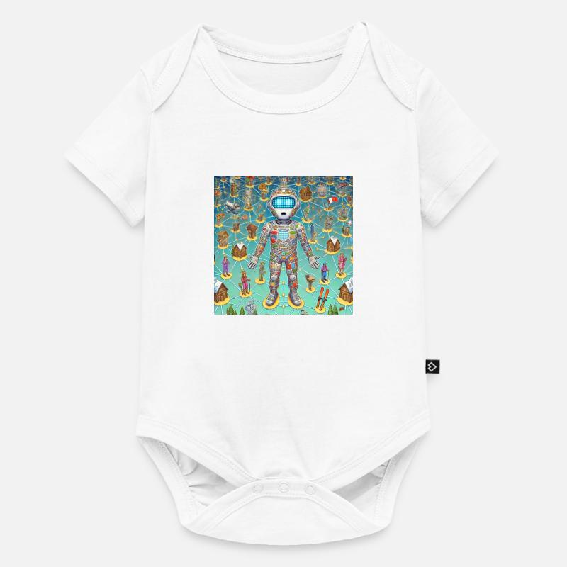 Cybert - Body à manches courtes Premium Bébé - blanc