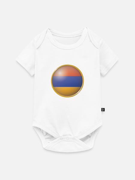 Armenien Emblem - Baby Premium Kurzarmbody - Weiß