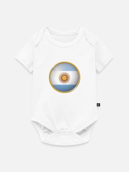 Argentinien Emblem - Baby Premium Kurzarmbody - Weiß