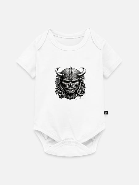 Wikinger Schädel - Baby Premium Kurzarmbody - Weiß