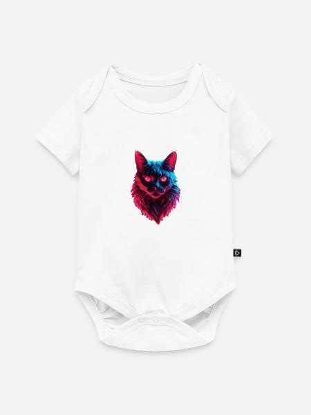 Katze - Baby Premium Kurzarmbody - Weiß