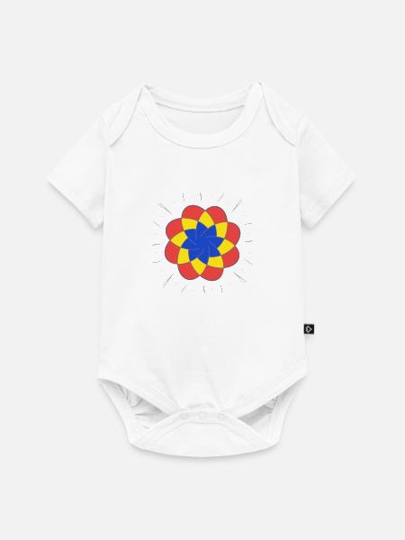 Abstrakte mit einen Mustern - Baby Premium Kurzarmbody - Weiß