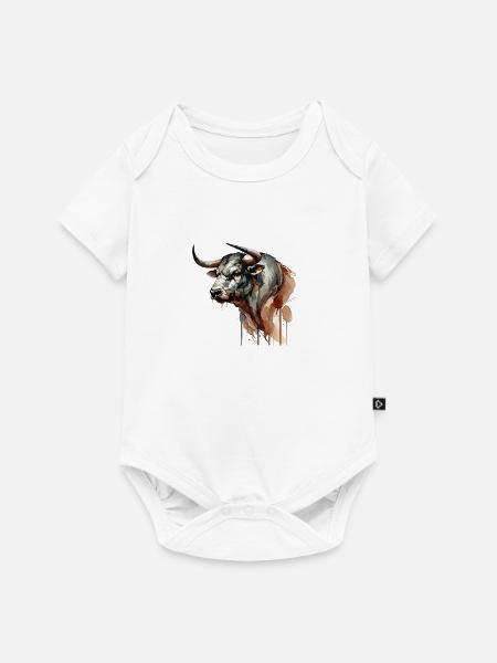 stier - Baby Premium Kurzarmbody - Weiß