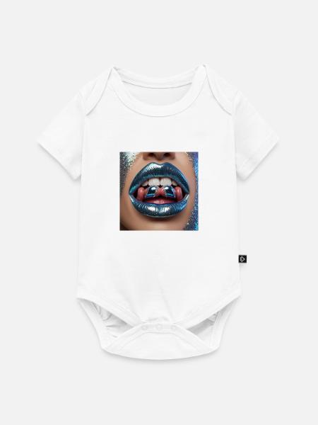 Comic Kiss - Baby Premium Kurzarmbody - Weiß