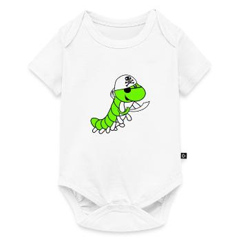 Chenille Méchant Pirate Sailor Hat Drôle Mignon Bande dessinée - Body à manches courtes Premium Bébé - blanc - Devant
