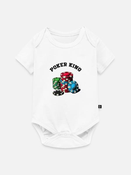 Poker King - Baby Premium Kurzarmbody - Weiß