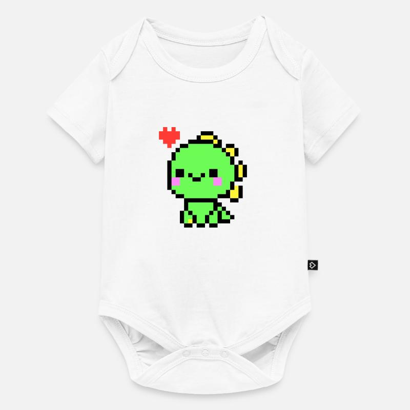 Mignon Dino vert - Body à manches courtes Premium Bébé - blanc